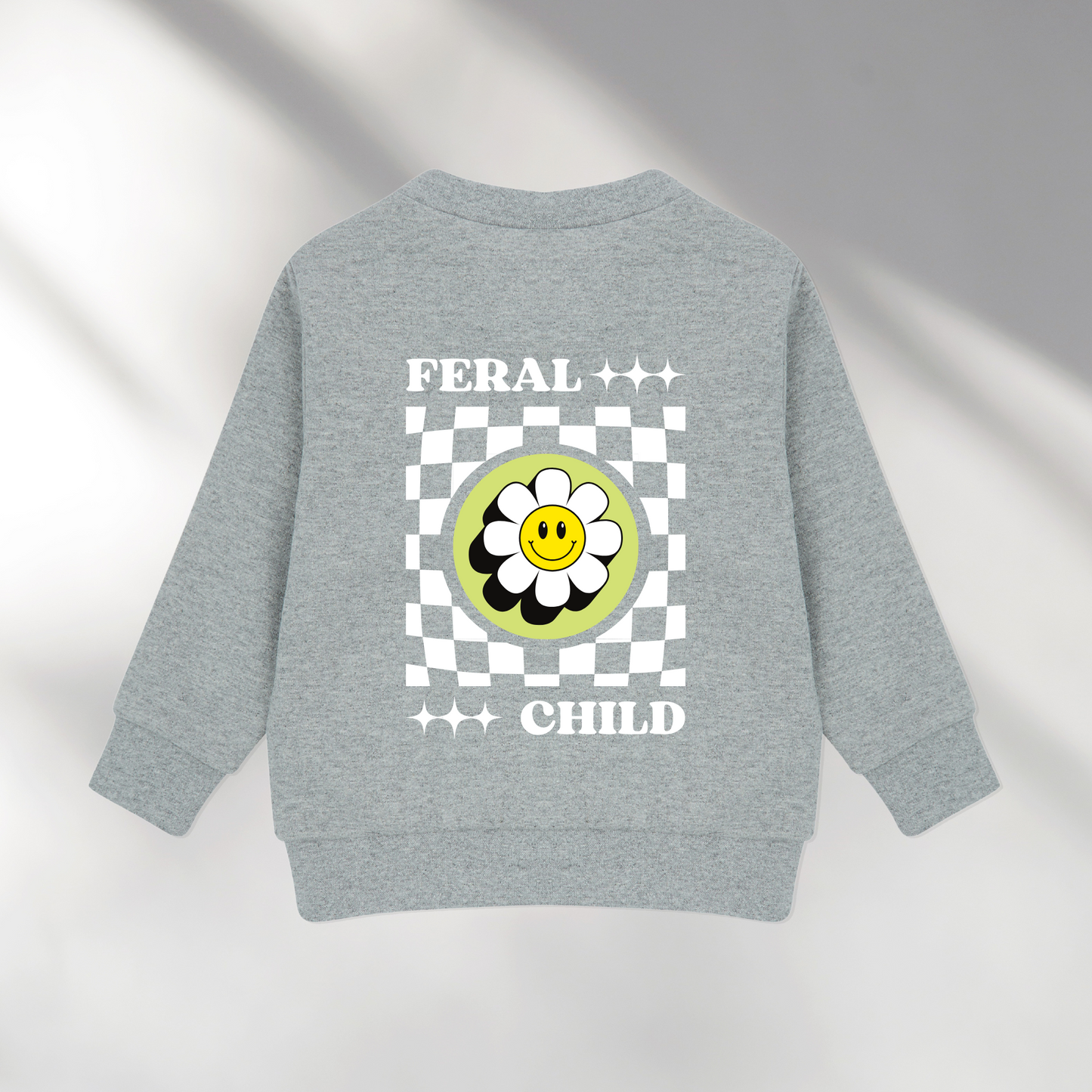 Bogey Green x Grey Feral Child & Adult Matching Jumpers