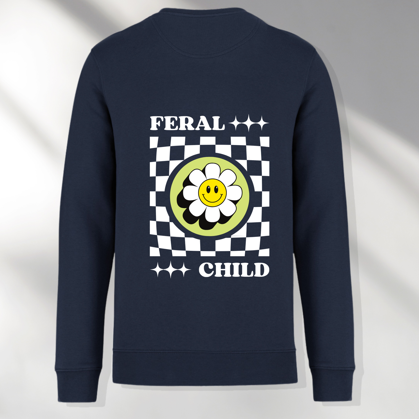 Bogey Green x Navy Feral Child & Adult Matching Jumpers