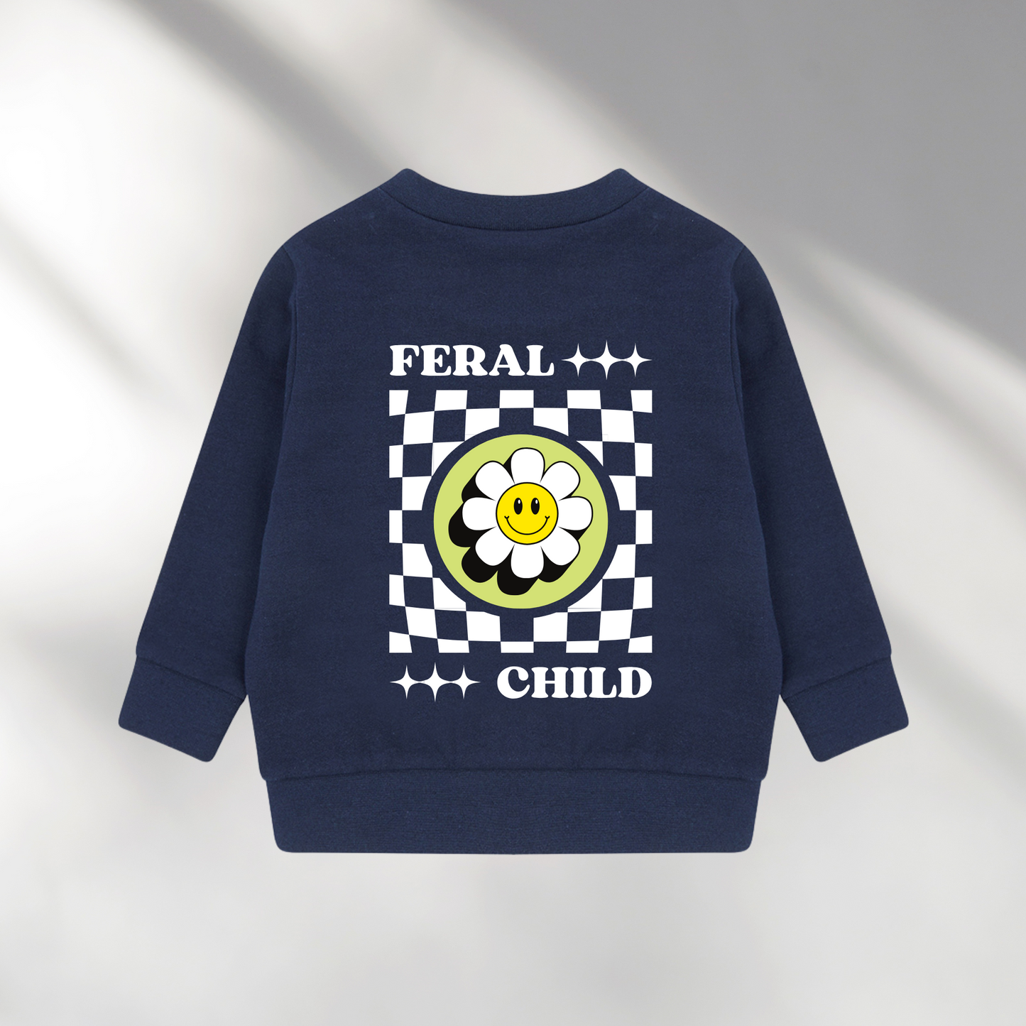 Bogey Green x Navy Feral Child & Adult Matching Jumpers