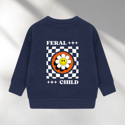 Fire Cracker x Navy Feral Child & Adult Matching Jumpers