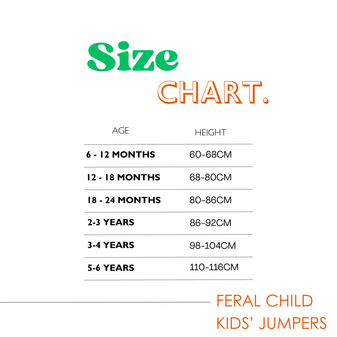 Fire Cracker x Natural Feral Child & Adult Matching Jumpers