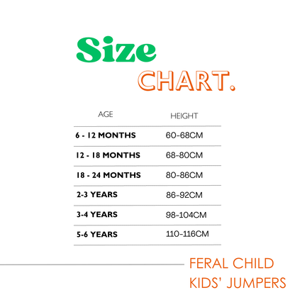 Fire Cracker x Natural Feral Child & Adult Matching Jumpers